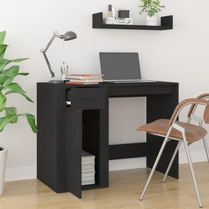 Escritorio para computadora de madera de ingeniería negra de 39.4 x 19.3 x 29.5 pulgadas - Product Image 3