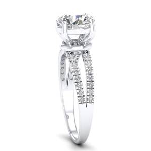 แหวนแต่งงานเพชรทรงกลม 2.2 กะรัต CVD HPHT เพาะเลี้ยงในห้องปฏิบัติการ ทองคำแท้ 14K 18K ยี่ห้อ REYES พร้อมจัดส่ง เครื่องประดับชั้นดีสำหรับผู้หญิง - Product Image 3