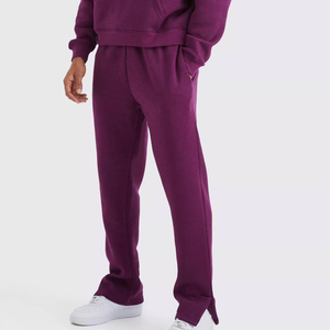 370g Winter Embroidery Custom Boxy Fit Heavyweight Fleece ACID Wash Hoodies Flare Pants Sets <b>Men</b> Cropped - Product Image 4