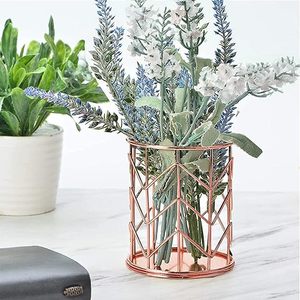 Minimalist Black Metal Desk Organizer Round <b>Storage</b> Holder Freestanding Office Organizer Iron Wire Frame Design - Product Image 4