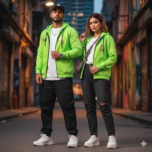 บริการ OEM เสื้อฮู้ดดี้ผ้าเฟรนช์เทอร์รี่หนานุ่มทรงโอเวอร์ไซส์ สตรีทแวร์ตามความต้องการของลูกค้า  รับสกรีนลาย ซิปฮู้ดดี้ - Product Image 6