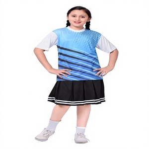 Ensemble d'uniformes sportifs internationaux pour filles, imprimé numérique, respirant, durable, TISSU INTELLIGENT 180g Polyester/Coton, tout-en-un - Product Image 6