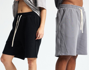 Pantalones Cortos de Felpa Gruesa para Hombre, Estilo Urbano Oversize, de Felpa Francesa, para Gimnasio, con Cordón Ajustable, Ropa Casual para Descansar - Product Image 5
