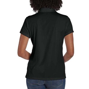 เสื้อโปโลแขนสั้นสีขาวสำหรับผู้หญิง ผ้าฝ้าย 100% ผ้าอ๊อกซ์ฟอร์ด สวมใส่สบาย สีพื้น ทรงปกติ - Product Image 4