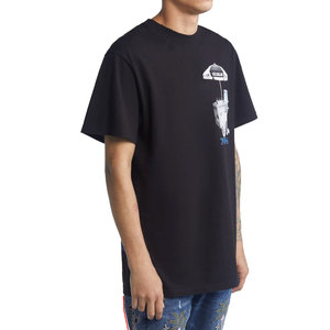 Camiseta Negra de Manga Corta para Hombre con Estampado, Cuello Redondo, Estilo Casual, Corte Regular, 100% Algodón Jersey - Product Image 3
