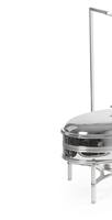 Plat de service ovale en acier inoxydable de luxe argenté pour buffet, avec support de couvercle à extension arrière et colonne de couvercle lisse