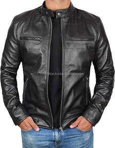 Real Handmade <b>Genuine</b> Leather Jackets for Men Vintage New Arrival High Quality Biker Style Outdoor Hiking Royal Look Jackets - Product Image 2