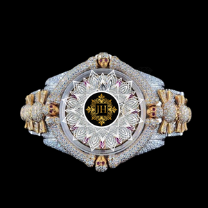 Montre-bracelet pour homme avec design de crâne, mouvement à quartz de luxe, bracelet en acier inoxydable, cristal saphir, cadran de 41 mm, résistante à l'eau - Product Image 1