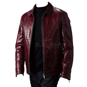 Fashionable <b>Leather</b> Outerwear With Detailed Raised Texture And Comfortable Construction For Daily Use Embossed <b>Leather</b> <b>Jacket</b> - Product Image 2