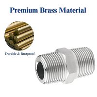 Raccord hexagonal en laiton forgé de haute qualité CP 1/2 pouce x 1/2 pouce |   Tuyau en acier inoxydable à filetage mâle classe 150 basse pression