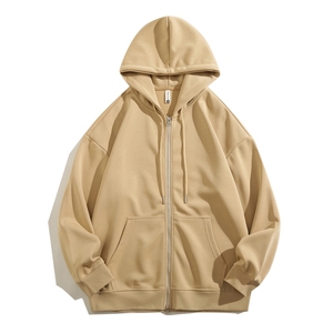 Sweat à capuche unisexe d'hiver imprimé zippé en maille ample respirante en polyester/coton écologique – Vente en gros - Product Image 4