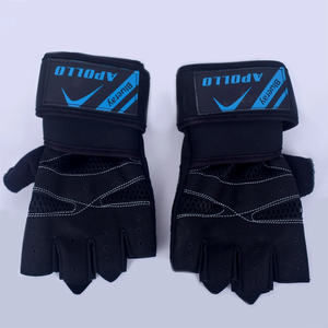 Custom Half-finger Gym Fitness Gloves <b>Foam</b> <b>Padding</b> Bodybuilding Training Palm Protection Cross-fit Weightlifting Unisex workout - Product Image 3
