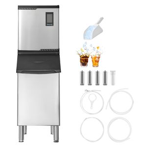 Attrezzatura di Refrigerazione per Cucine Commerciali, Macchina per Ghiaccio Autopulente con Contenitore in Acciaio Inox da 300LBS/24H - Product Image 1