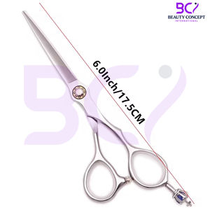 Ciseaux plats en acier inoxydable, tranchants et durables, avec votre propre logo, meilleur produit, ciseaux de coiffure haut de gamme pour barbiers - Product Image 2