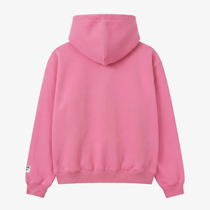 เสื้อฮู้ดซิปสีชมพูแบบกำหนดเองสำหรับผู้ชายปี 2026 น้ำหนัก 350 GSM ปักโลโก้ด้านหน้า ทรงโอเวอร์ไซส์ ยูนิเซ็กส์ สวมใส่สบายในฤดูหนาว ผลิตจากผ้าฝ้าย 100% - Product Image 2