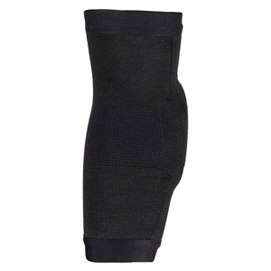 Rodillera de compresión negra de punto transpirable para correr con soporte articular sin cierre - Product Image 2