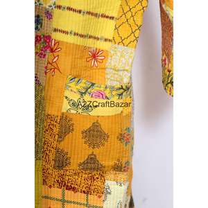 Kimono de algodón 100% puro para mujer, con estampado floral de lujo, mangas tres cuartos, tela suave y transpirable para el invierno. - Product Image 5