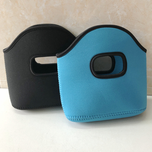 Bolsa Térmica de Neopreno Azul y Negra con Asa, Estuche Portátil para Alimentos, Accesorios Cómodos y Resistentes a Arañazos - Product Image 1