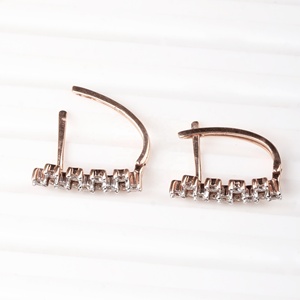 Nouvelle arrivée Clou d'oreille en or rose 18 carats à motif unique en diamant naturel pour le grossiste de bijoux faits à la main pour femmes - Product Image 5