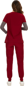 Tenues médicales confortables et extensibles de haute qualité pour infirmières, uniformes d'hôpital unisexes en tissu coton-polyester - Product Image 3