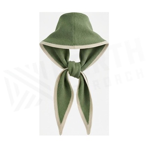 NORTH APPROACH Women's Solid <b>Green</b> <b>Silk</b> Scarf Short Length Simple Style Autumn Daily Wear Accessory - Product Image 2