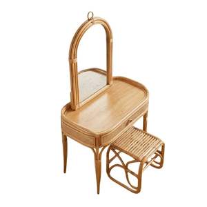 Ensemble de coiffeuse en rotin avec chaise, vente en gros, grande quantité, directement de l'usine au Vietnam, prix bas, OEM ODM - Product Image 2