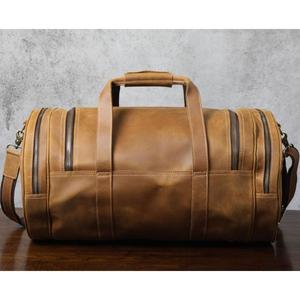 Sacs à main en cuir véritable personnalisables, design multifonctionnel, sacs de voyage en cuir, résistance à l'eau, sacs écologiques, sur mesure - Product Image 2