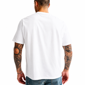 2026 Men's <b>White</b> Short Sleeve <b>T</b>-<b>Shirt</b> Regular <b>Fit</b> O-Neck Casual Style 100% Cotton Jersey Fabric - Product Image 2
