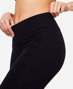 Leggings de Talle Alto Negros hasta la Pantorrilla, de Algodón Velour, Sin Costuras, Transpirables, Casuales, para Mujer, Tallas Grandes, Verano 2026, Venta al Por Mayor - Product Image 3