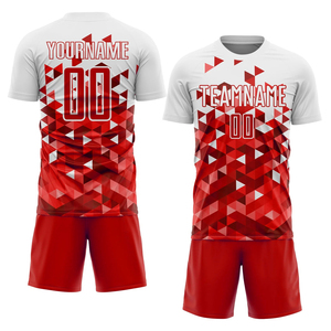 Conjunto de Camiseta y Pantalones Cortos de Fútbol Sublimados en Negro y Rosa, Personalizados, con Cuello Redondo, Manga Corta, Absorbentes de Humedad, para Equipos Deportivos Masculinos - Product Image 2
