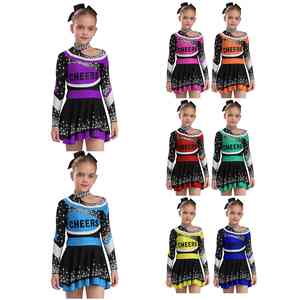 Ropa Deportiva de Alta Calidad, Transpirable, de Poliéster, para Equipos, Ropa de Baile para Niñas, Uniforme de Animadoras con Pedrería - Product Image 1
