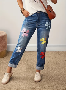 Jeans de Mezclilla de Cintura Alta y Pierna Recta para Mujer, Corte Regular, Sin Elástico, Estilo Casual, Largos, Marca TRIBON SPORTS - Product Image 5