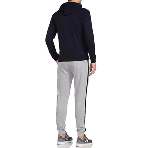 Ensemble de sport décontracté deux pièces pour homme avec logo personnalisé, sweat à capuche et pantalon de jogging évasé, ensemble de jogging d'hiver respirant - Product Image 3