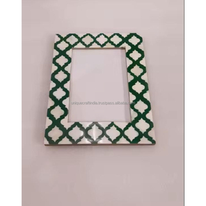 Handmade <b>Wooden</b> <b>Photo</b> <b>Frame</b> with Black and White Chevron Pattern Geometric Modern Home Decor - Product Image 5