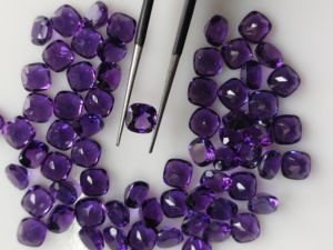 Natural African Amethyst 6MM Cushion Cut Purple Certified Best Quality Loose Gemstone for Jewelry Making - Product Image 4
