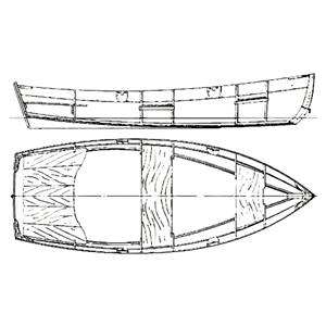 Bateau Atkin Carryme 9 pieds, construit sur mesure, bateau à rames classique en bois, composite en fibre de verre, léger, petit voilier - Product Image 4