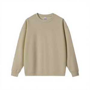 Sweat-shirt en coton uni à col rond pour femme, coupe classique, décontracté, pour l'automne, tricoté, respirant, manches longues - Product Image 6