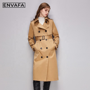 Manteau Trench Classique Long Imperméable Ceinturé pour Femme, Style Décontracté et Élégant, Double Boutonnage, Veste Détection Chic, Meilleures Ventes - Product Image 5