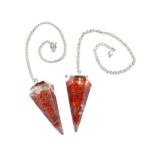 Nuevo diseño, venta al por mayor, Péndulo de orgonita Aqua de calidad superior con cadena de plata para curación y meditación de la India - Product Image 3