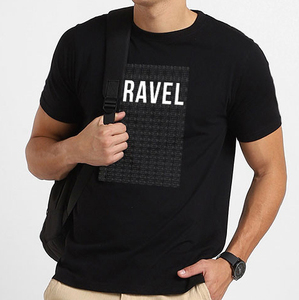 T-shirt en coton uni pour homme, coupe classique, doux et respirant, col rond, décontracté, pour l'été, streetwear quotidien, vente au détail - Product Image 1