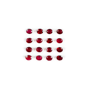 Rubis naturels de Bangkok, ovales calibrés 7x8mm, pierres précieuses facettées naturelles, prêtes à l'emploi pour la création de bijoux - Product Image 1