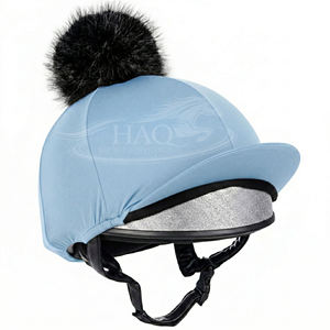 Funda Premium para Casco de Equitación de Invierno, con Pompón de Piel Sintética, Elástica, para Competición, Accesorio de Equitación - Product Image 1