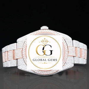 Best Selling Rose Gold Moissanite Diamond Womens Watch with Quartz Movement and Stainless Steel Band Available for Best Price - Product Image 1