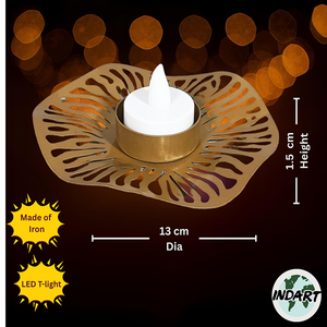 ตกแต่งพื้นที่ของคุณด้วยที่วางเทียนทีไลท์ งานโลหะประณีตที่ผสมผสานความงามแบบออร์แกนิก แรงบันดาลใจจากความละเอียดอ่อนของใบไม้ - Product Image 4