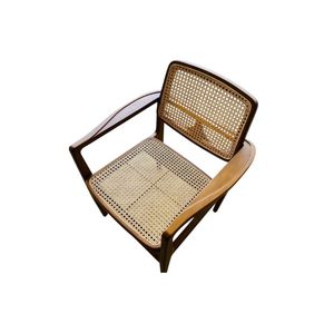 Midcentury Modern Wood Yiro Living Room <b>Chair</b> With <b>Cane</b> Seat And Back Handmade Solid Back Leisure <b>Chair</b> For Home Furniture - Product Image 5