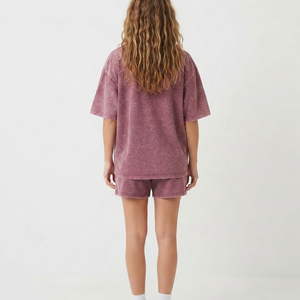 T-shirt oversize délavé vintage pour femme 2026 – Style décontracté streetwear boyfriend, idéal pour l'entraînement, hauts de yoga en coton à manches courtes - Product Image 2