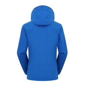 Veste de travail unisexe en softshell enduit, coupe-vent, imperméable, avec broderie de logo personnalisée, vente en gros OEM, directement de l'usine, en vrac - Product Image 2