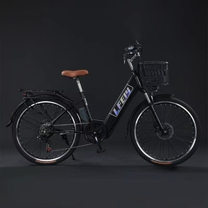 Vélo électrique urbain de 26 pouces, style rétro, cadre bas profil, batterie lithium cachée 48V 15AH, frein à disque double haute vitesse - Product Image 5
