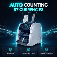 Compteur de billets 6070MAX avec écran 7,8 pouces, robuste, à deux compartiments, connectable à un ordinateur, pour banque, haute capacité, trieur de billets de grande valeur