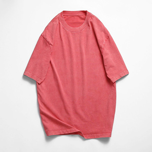 Camiseta de Manga Corta Unisex de Tela Oxford de Secado Rápido, Lavado Ácido, Poliéster/Algodón, Talla Grande, Estilo Urbano, Transpirable y Ecológica - Product Image 6